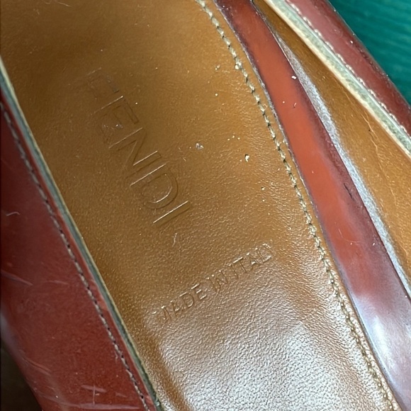 Fendi Austen Spazzolato Loafer Heels Bi Color Career Art To Wear Sz 40.5 - Picture 6 of 16